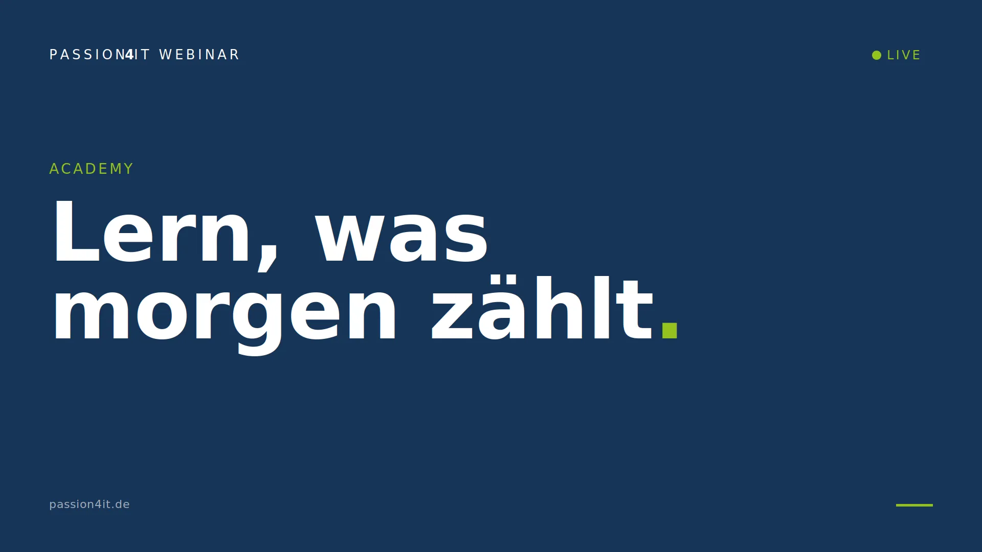 P4IT Academy — Lern, was morgen zählt.