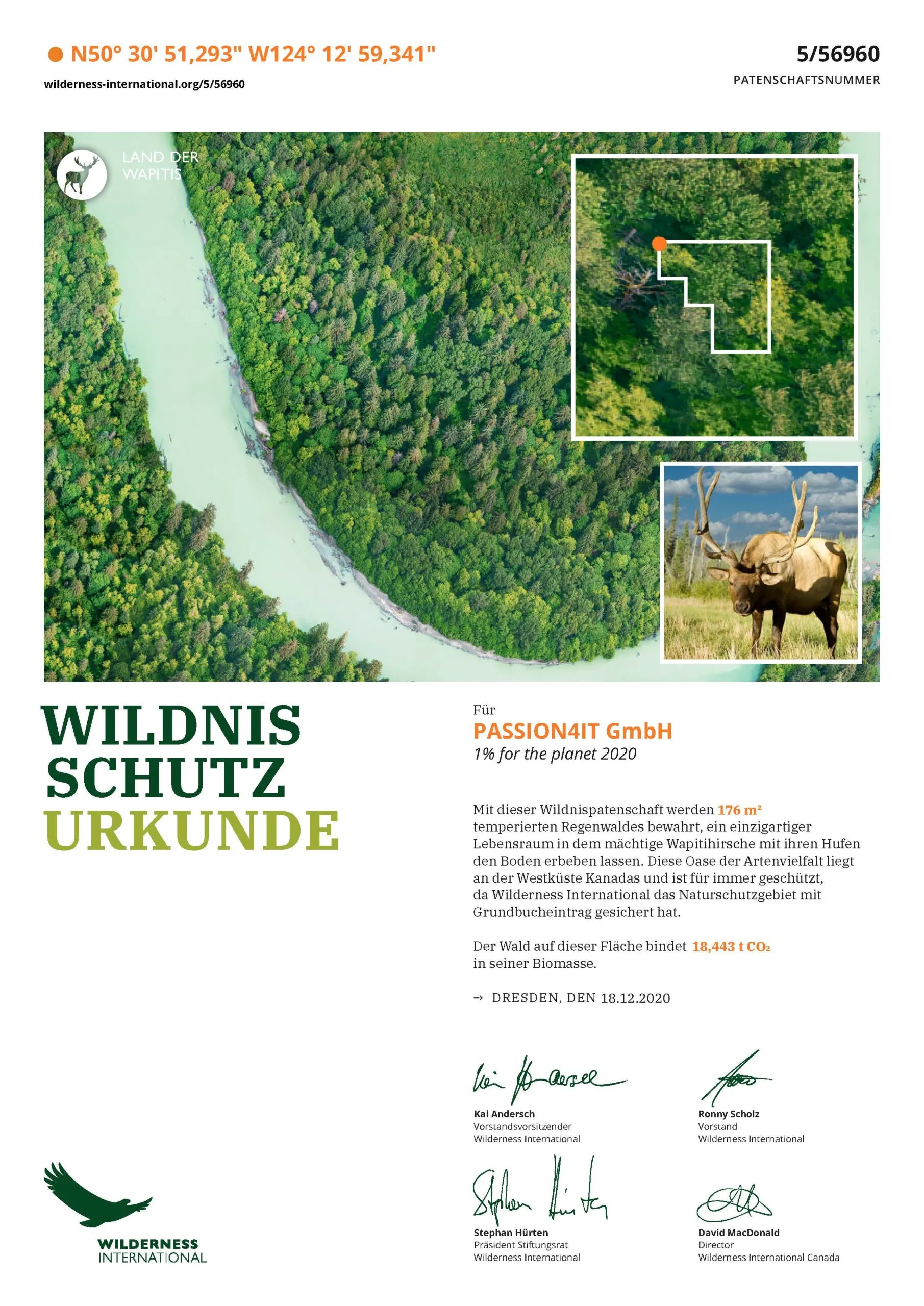 Wildnisschutz-Urkunde 1
